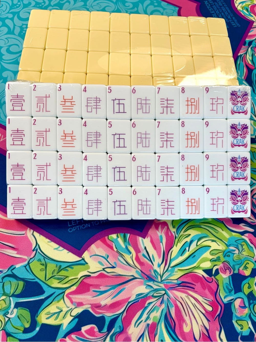 Lemon Mahjong Tiles, mahjong Mat, Tile Bag, Coordinating Dice & Dish πποΈ - Picture 4 of 7